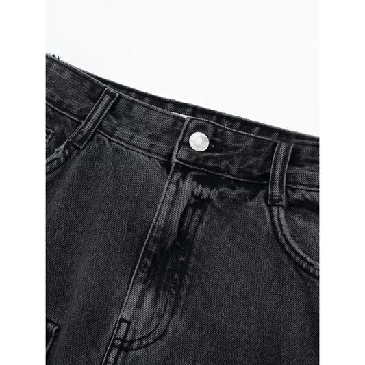 Cargo Denim Mini Skirt — waistband