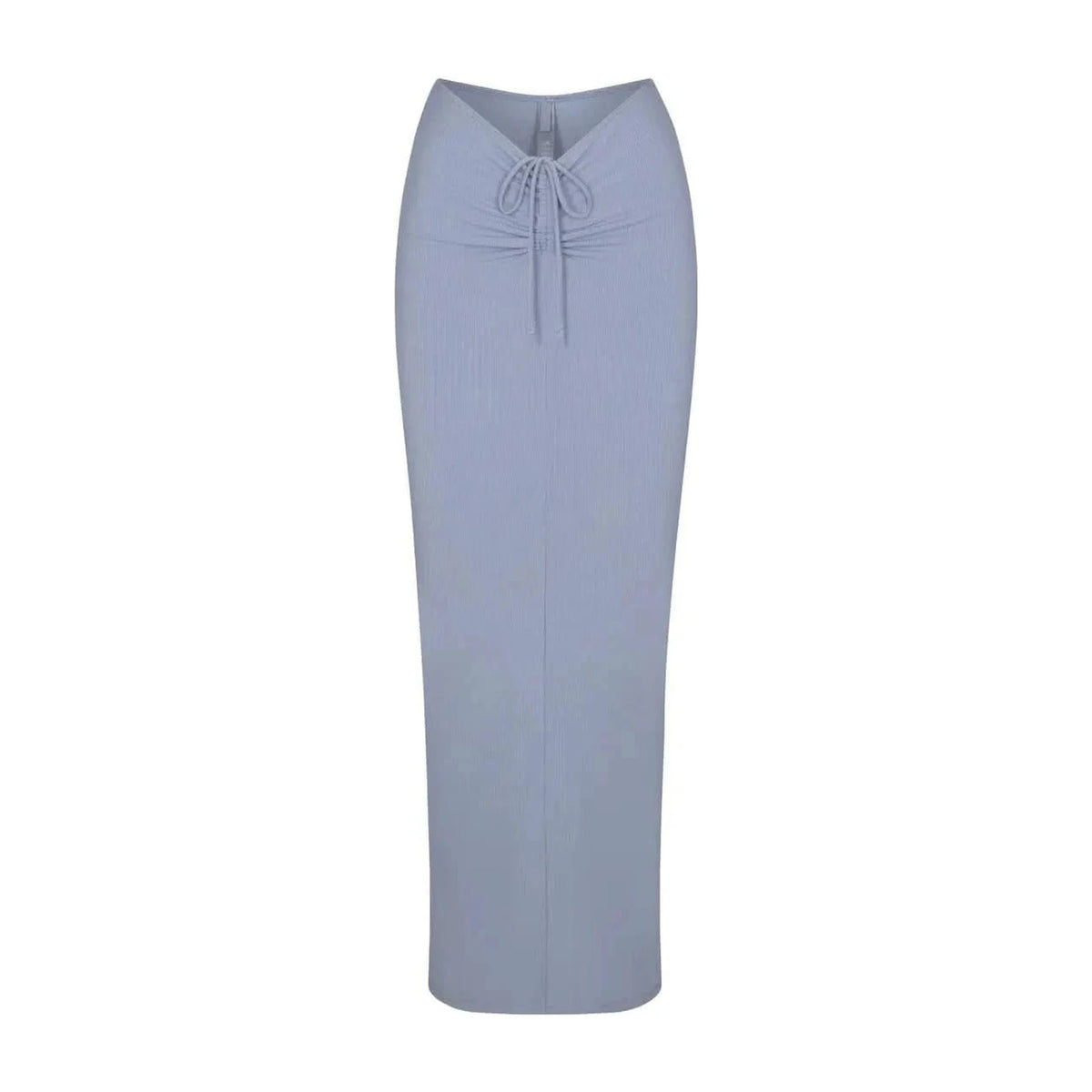 High Waisted Mid Length Skirt with Hip Wrap 4