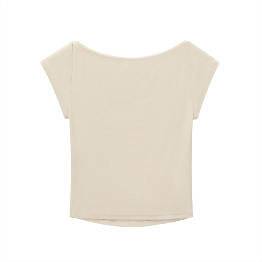Supreme Sage Cotton Blend Crop T-Shirt - model wearing new