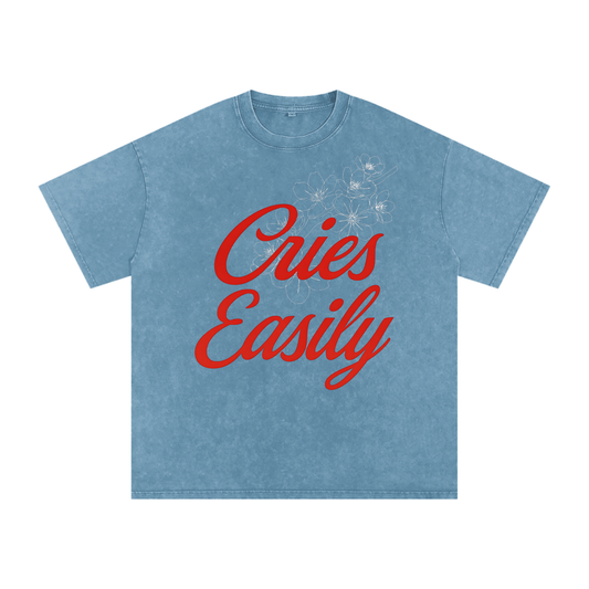 Loose Snow Washed Cotton Tee - lifestyle photo