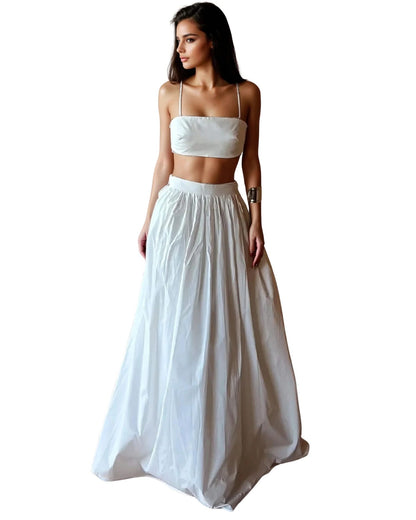 Summer Beach Style Cotton Skirt Set
