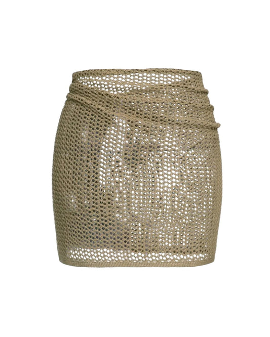 Hollow Knit Beach Skirt