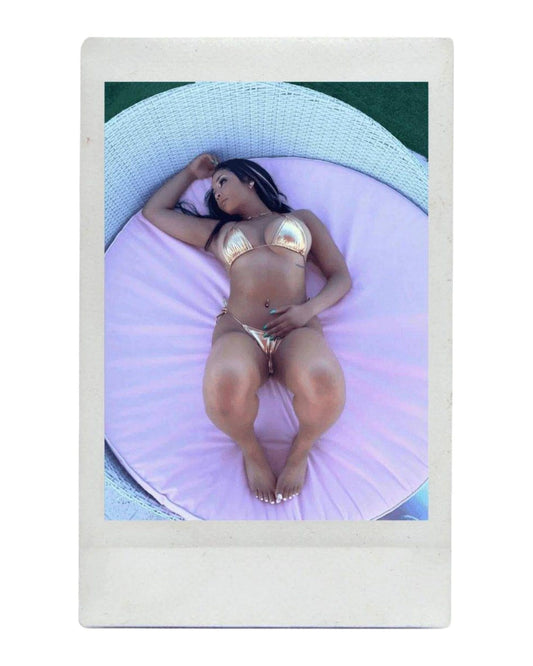 METALLIC 2 PIECE BIKINI GOLD