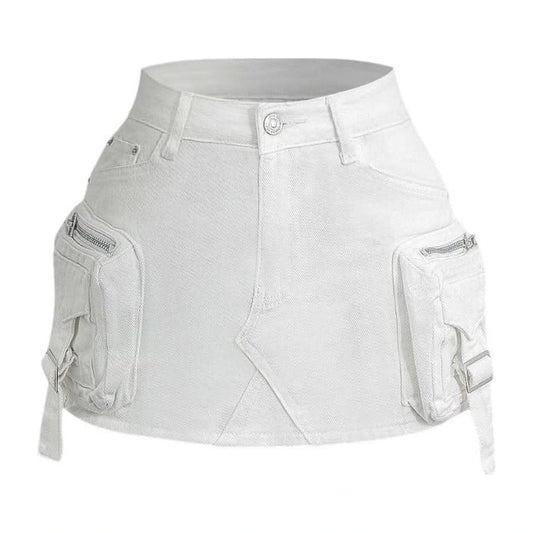White Denim mini skirt