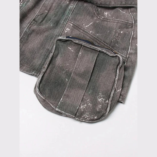 Black Splattered Denim Skirt 5