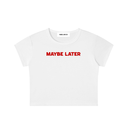 maybe later Snow Washed Crop Top