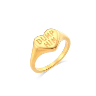 DUMP HIM Gold Plated Ring