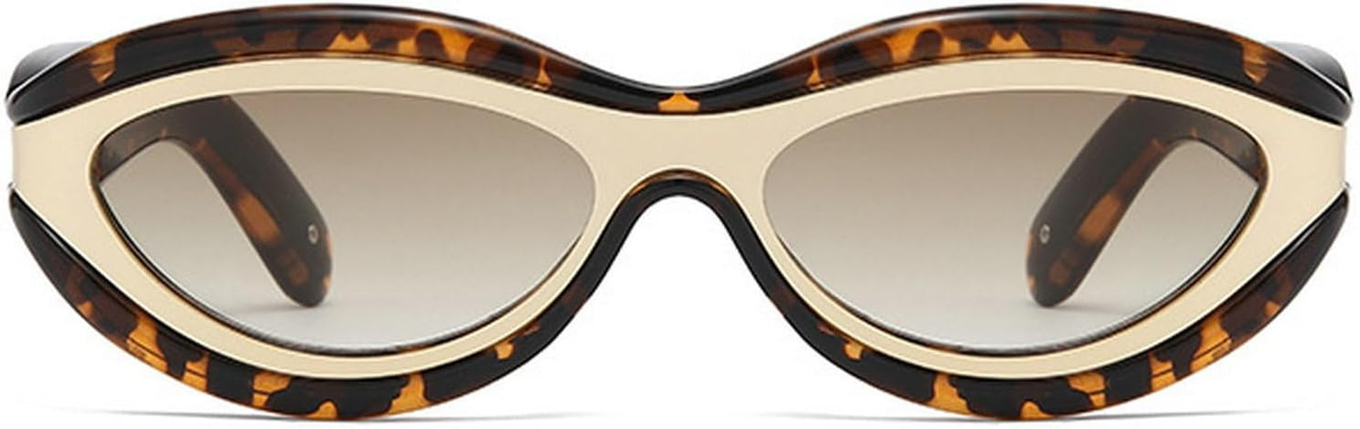 Cat Eye Sunglasses for Women Cute Oval Thick Frame Y2K Accessories Sun Glasses Chic Retro Style Shades