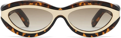 Cat Eye Sunglasses for Women Cute Oval Thick Frame Y2K Accessories Sun Glasses Chic Retro Style Shades