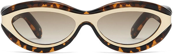 Cat Eye Sunglasses for Women Cute Oval Thick Frame Y2K Accessories Sun Glasses Chic Retro Style Shades