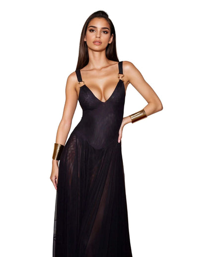  Sexy Mesh Maxi Dress - Beach Party Ready