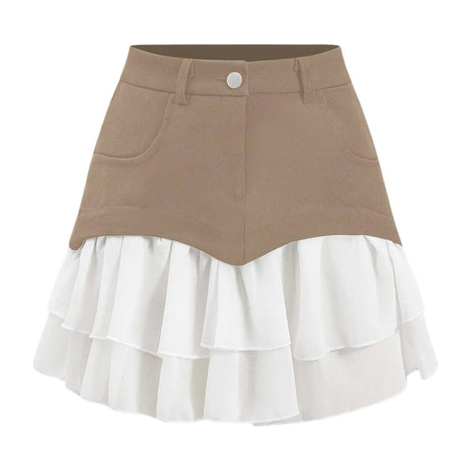 Y2K Ruffle A-Line Denim Skirt - additional view 6