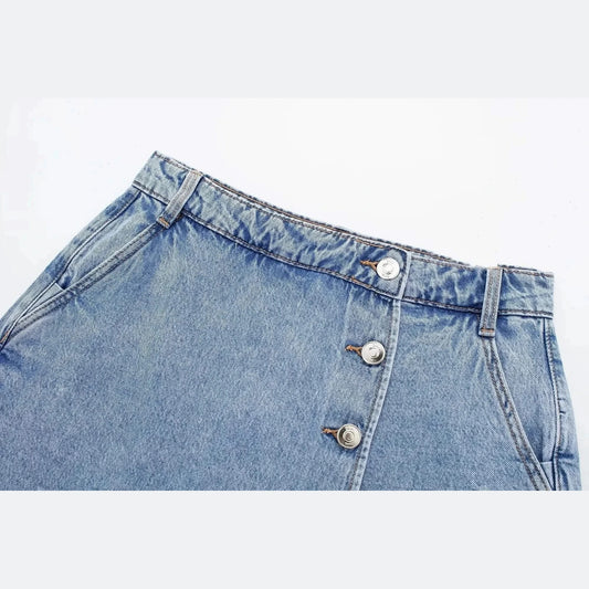 Wrap Denim Short 6