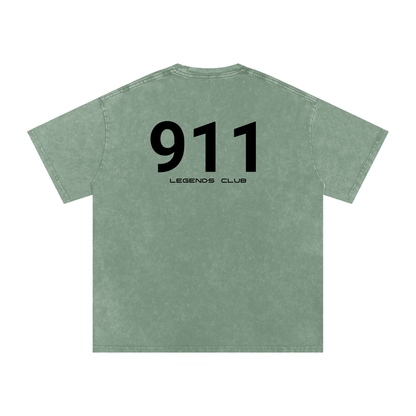 Snow Washed Oversized Cotton T-Shirt