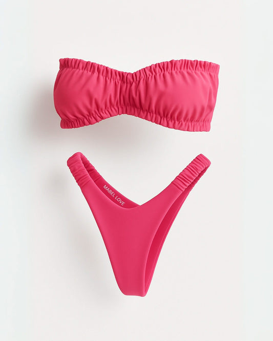 Neon Bandeau Bikini Set - Beach Babe Essential - lifestyle photo
