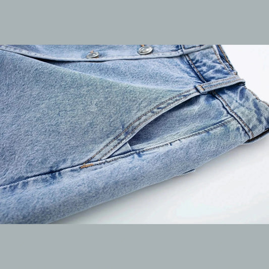Wrap Denim Short 7