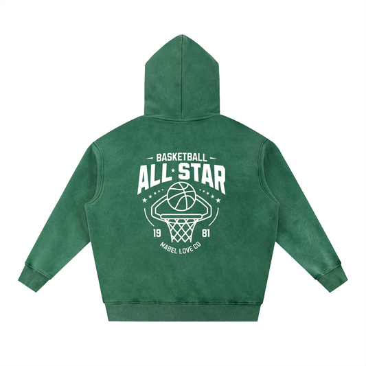 Snow Wash Fleece Oversize Hoodie