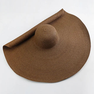 Brown Wide Paper Straw Hat