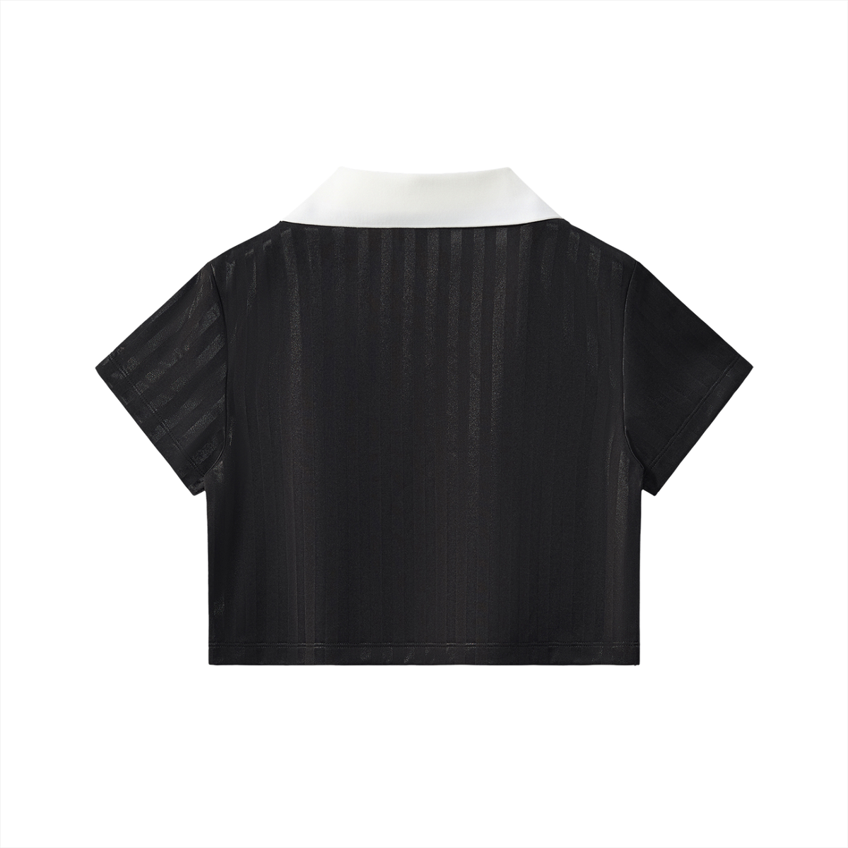Collar Striped Cropped Jersey