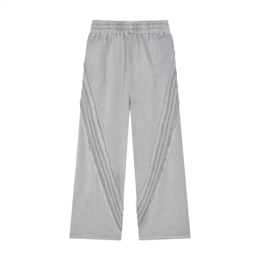 Snow Washed Vintage Patchwork Sweatpants - model wearing new