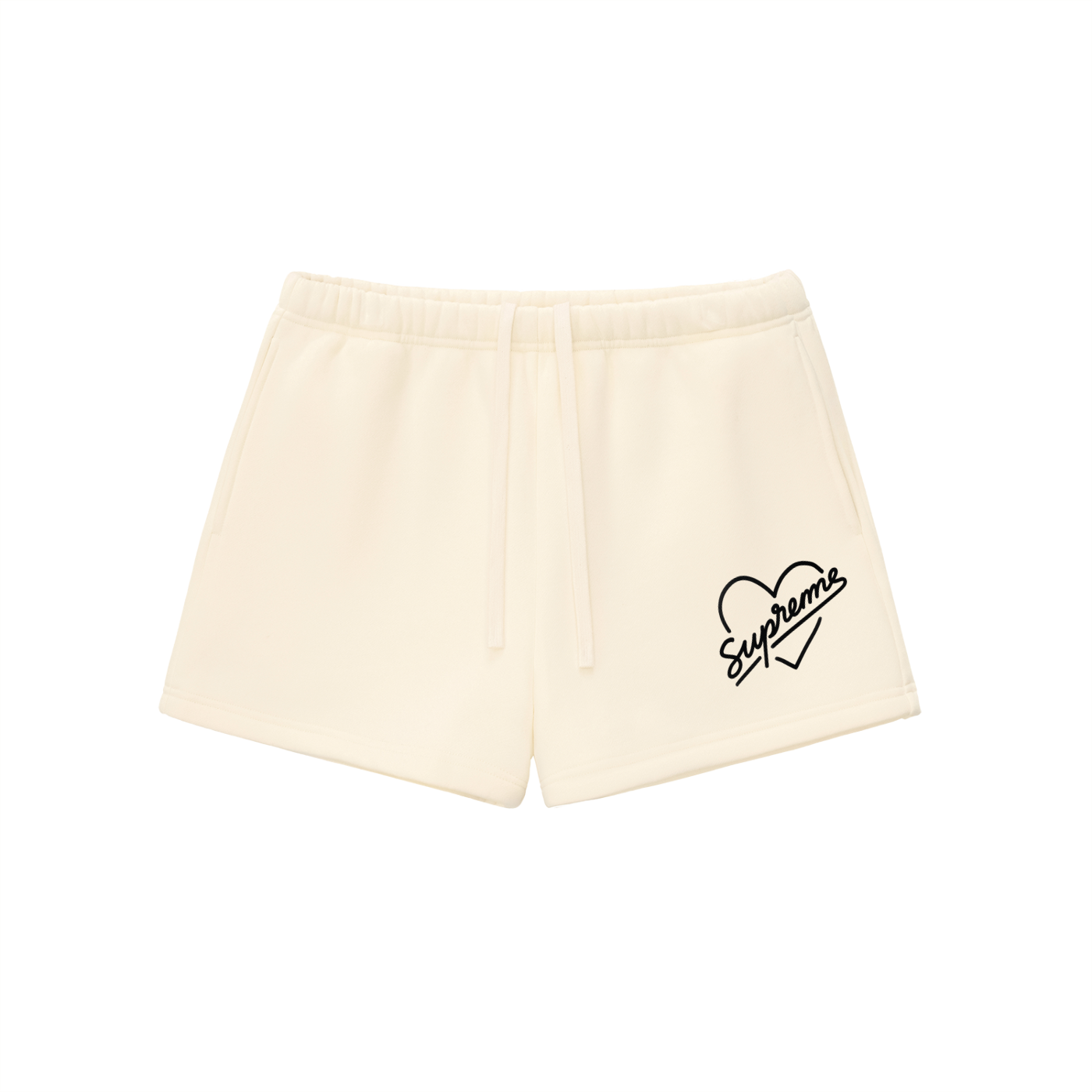 Heartfelt Drawstring Fleece Sweatshorts"