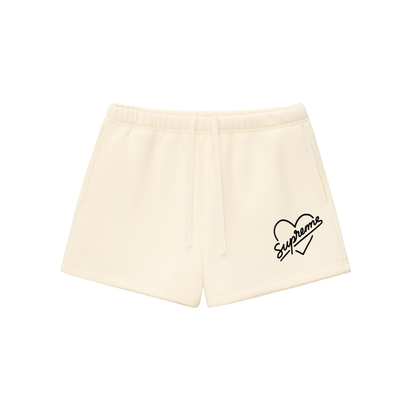 Heartfelt Drawstring Fleece Sweatshorts"