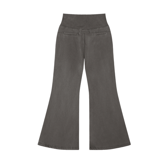 Vintage Washed Flared Fleece Pants - model wearing 