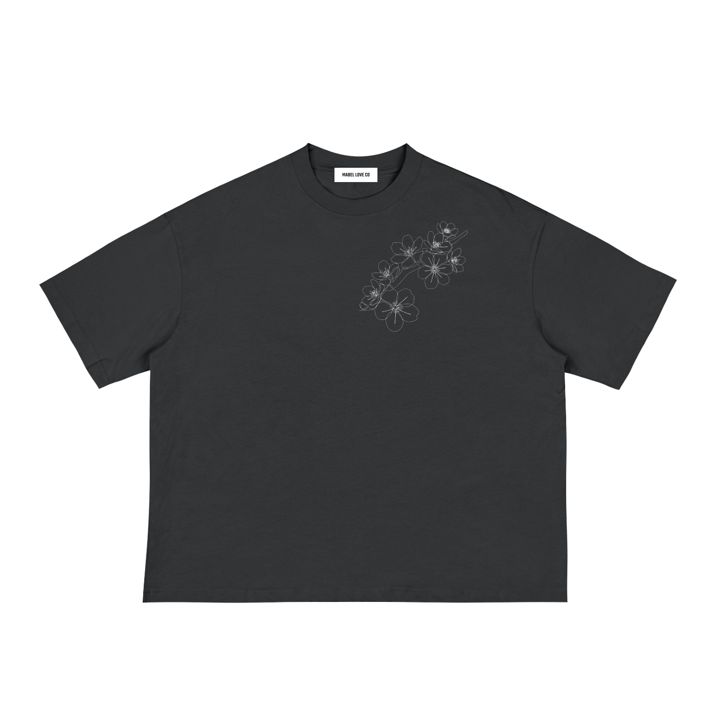 Classic Black Pure Cotton Loose Box Tee