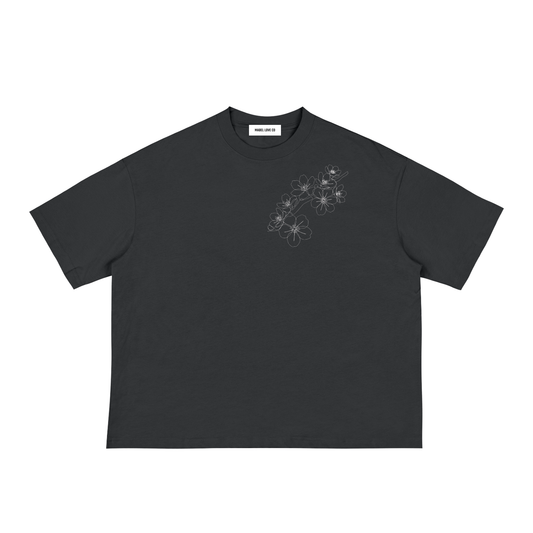 Classic Black Pure Cotton Loose Box Tee - lifestyle photo