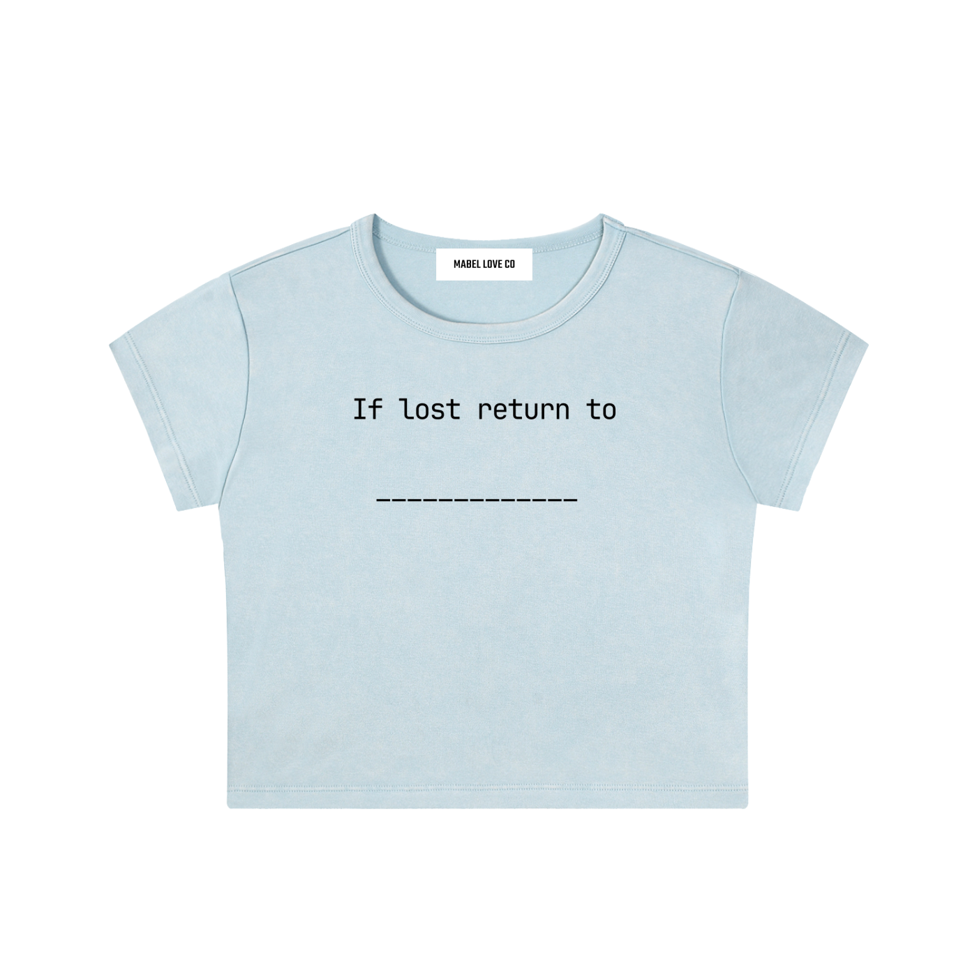if lost return to Snow Washed Crop Top