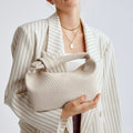 Multifunctional Shoulder Bag with Embossing Woven Style