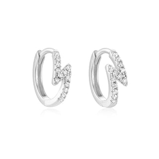 925 Lightning Mini Hoop Earring