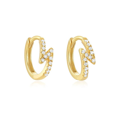 925 Lightning Mini Hoop Earring