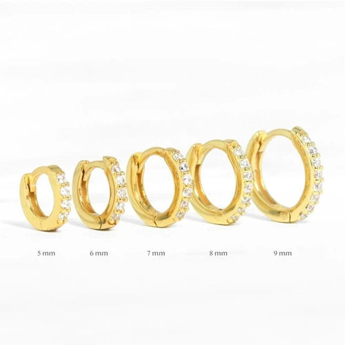 925 Micro Hoop Zircon earrings