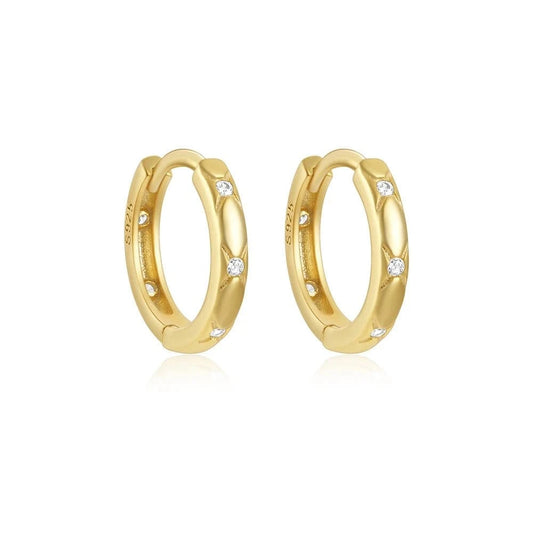 925 Mini Zirconia Hoop Earring