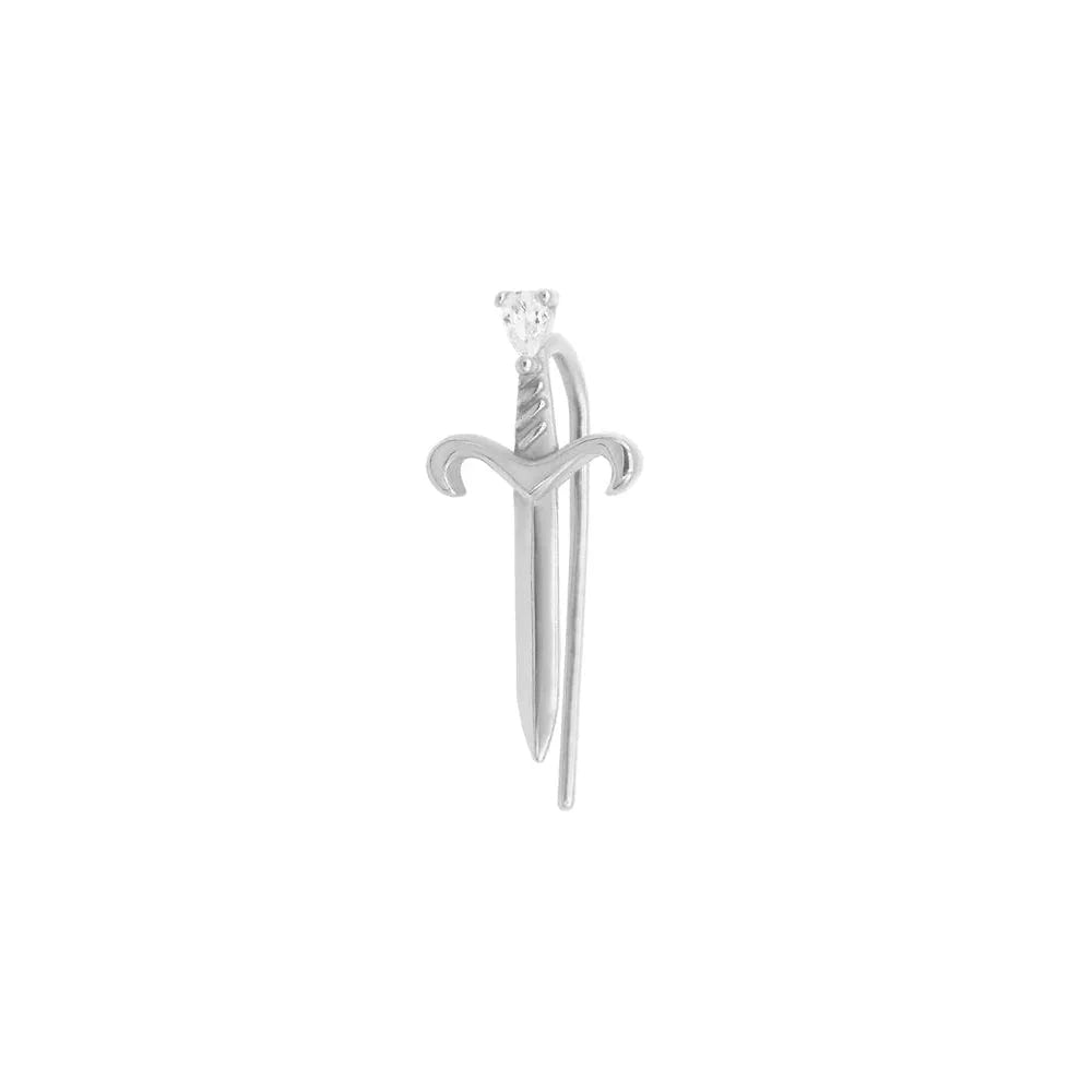 925 Sterling Silver dagger stud earrings