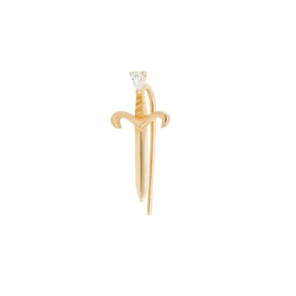 925 Sterling Silver dagger stud earrings