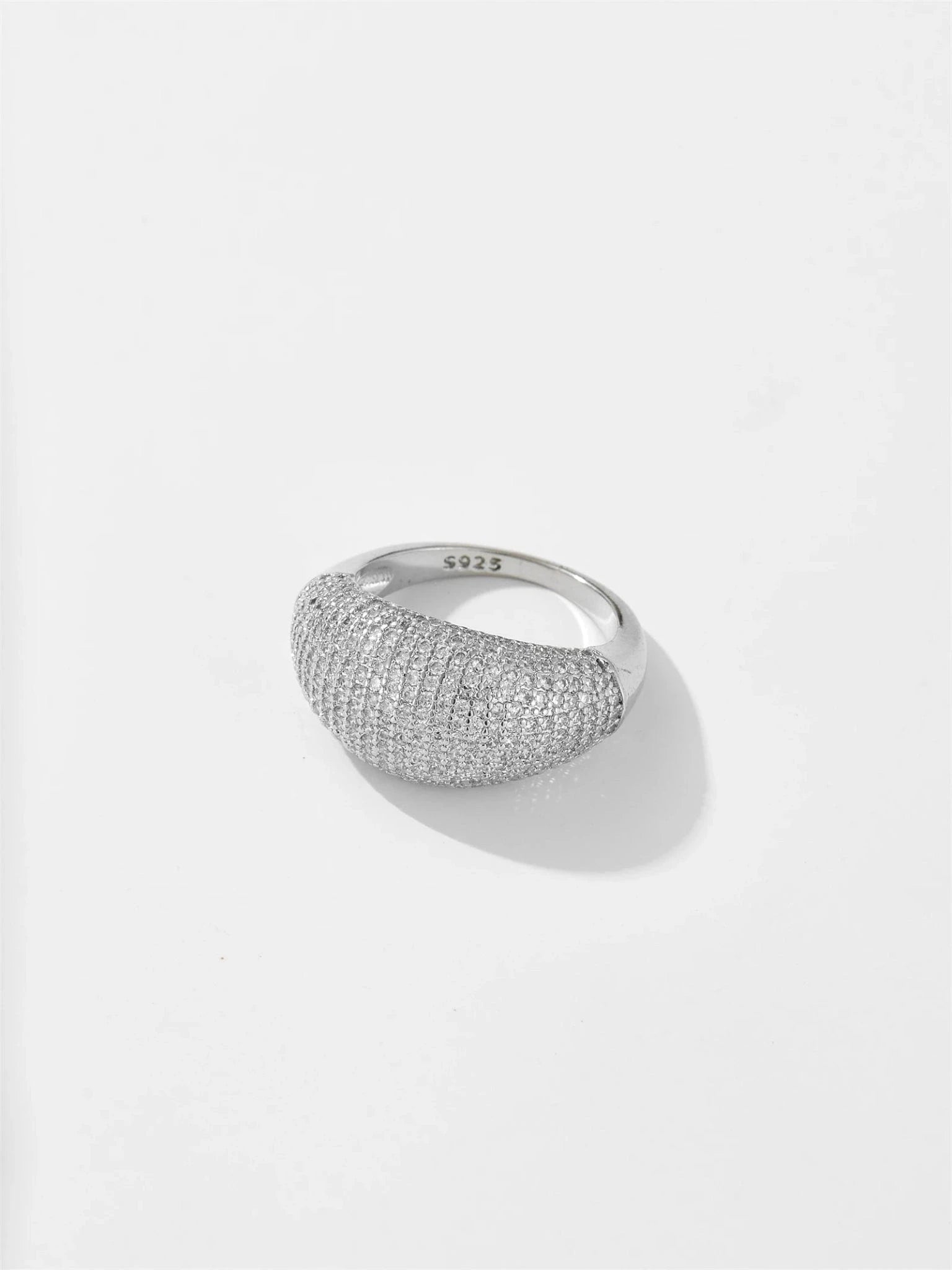 925 Sterling Silver ZIrcon CZ Pave Ring