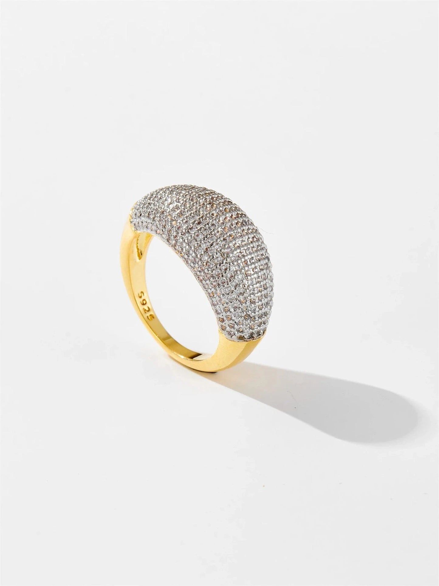 925 Sterling Silver ZIrcon CZ Pave Ring