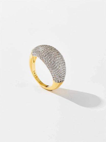 925 Sterling Silver ZIrcon CZ Pave Ring