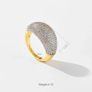 925 Sterling Silver ZIrcon CZ Pave Ring