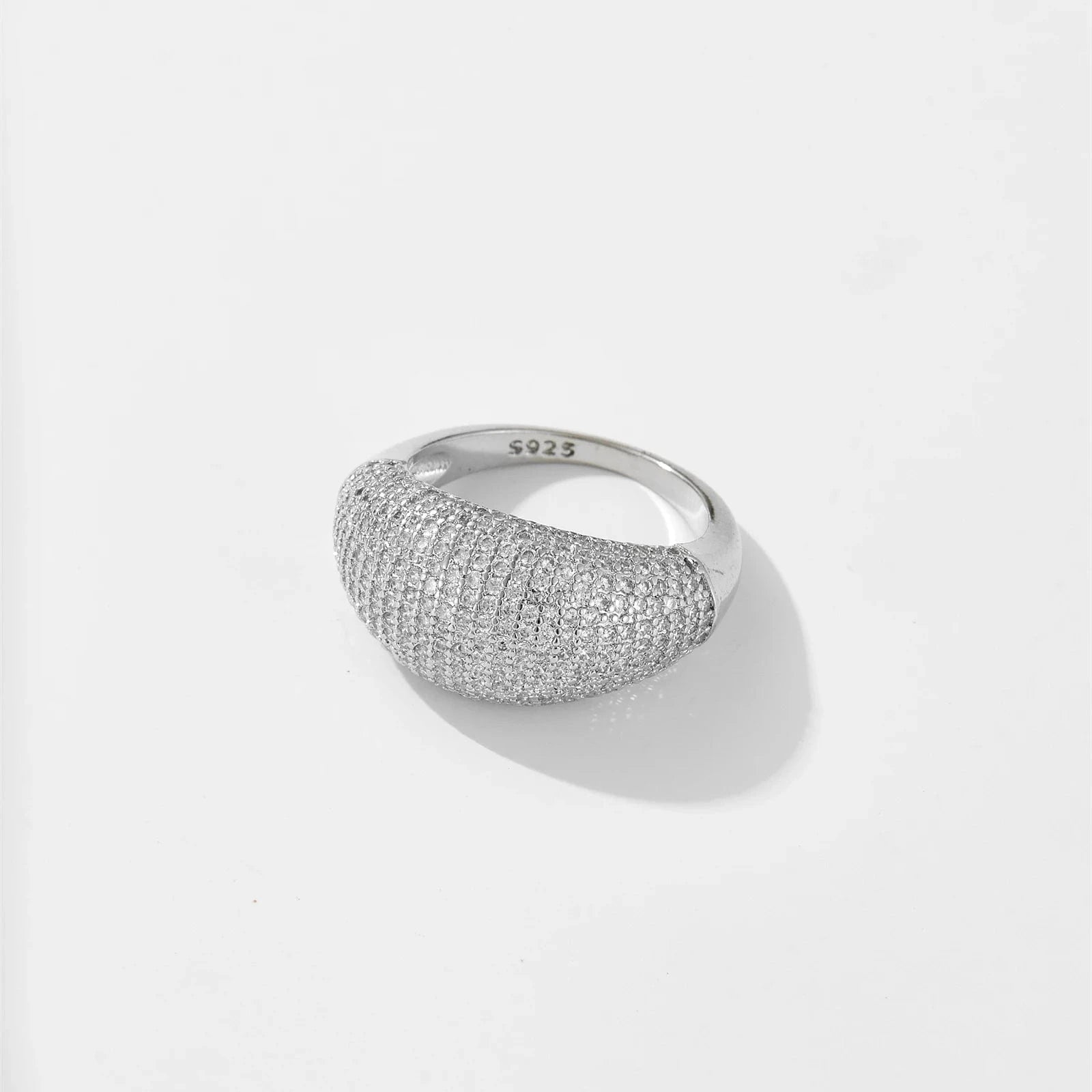 925 Sterling Silver ZIrcon CZ Pave Ring