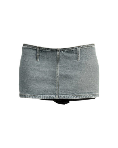 Denim Skirt Multi Buttons