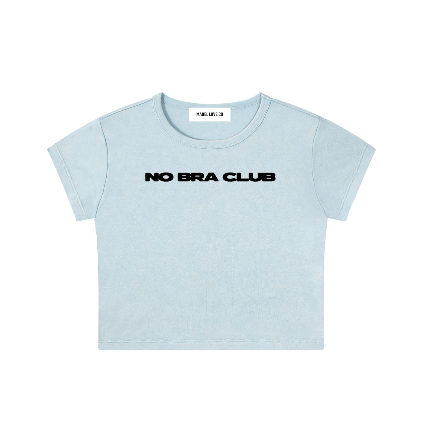 no bra club Snow Washed Crop Top