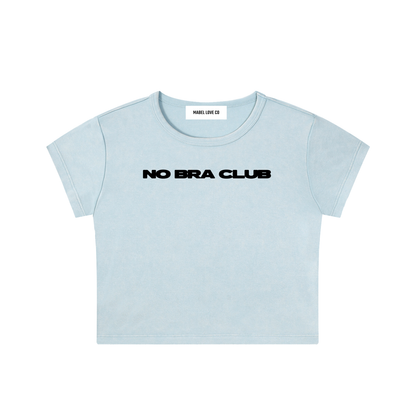 no bra club Snow Washed Crop Top