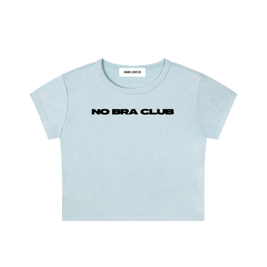 no bra club Snow Washed Crop Top