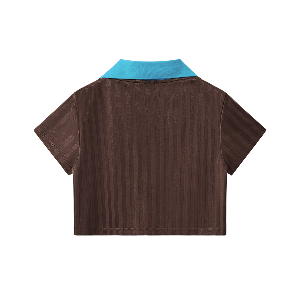 Collar Striped Cropped Jersey