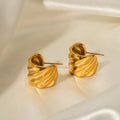 Gold Plated CC Hoop Earrings