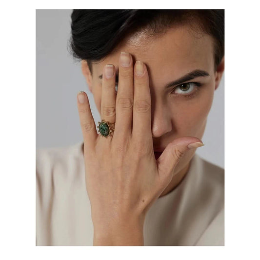 African Turquoise Stone Ring