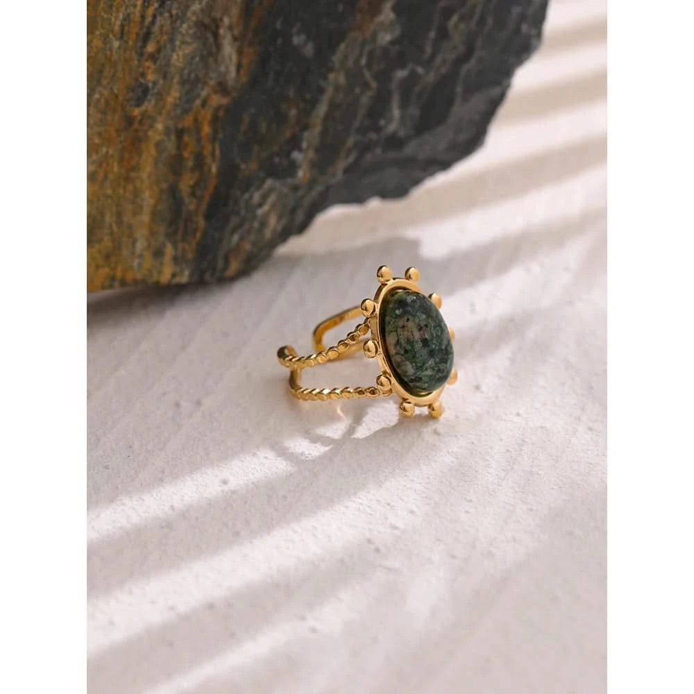 African Turquoise Stone Ring